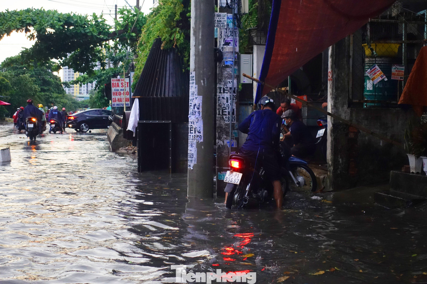 Một đoạn đường Phạm Đức Sơn (quận 8) ngập úng. Một đoạn đường Phạm Đức Sơn (quận 8) ngập úng.