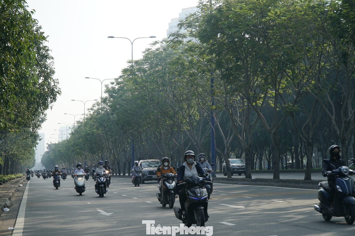 Khu vực đường Mai Chí Thọ (TP Thủ Đức) vào sáng 12/10. Ảnh: Nhàn Lê Khu vực đường Mai Chí Thọ (TP Thủ Đức) vào sáng 12/10. Ảnh: Nhàn Lê