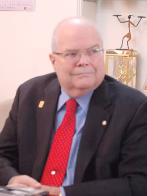 Giáo sư Tiến sĩ Jerry P. Haenisch - Hiệu trưởng Trường ĐH Preston Ảnh: Quang Phương