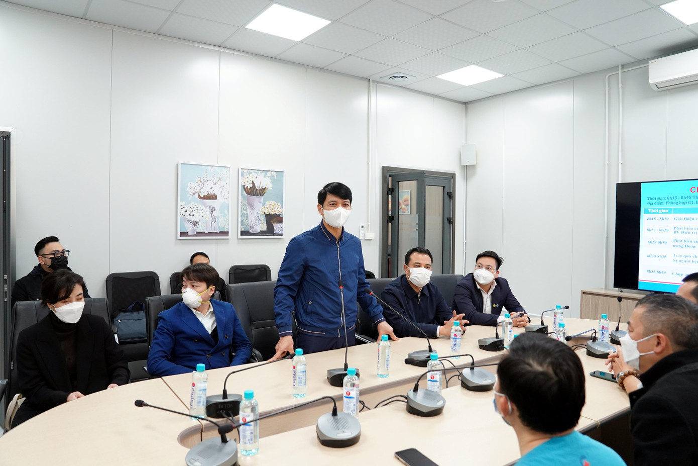 Bí thư T.Ư Đoàn Nguyễn Ngọc Lương dành lời tri ân, biết ơn sâu sắc tới y bác sĩ, nhân viên y tế miệt mài đóng góp tâm huyết, trách nhiệm, y đức vào sự nghiệp chăm sóc sức khoẻ nhân dân nói chung, và điều trị bệnh nhân COVID-19 nói riêng. Trong điều kiện bình thường, ngành y tế đã vất vả, với thời điểm COVID-19, họ thực sự vất vả hơn bao giờ hết. Mặc dù mới thành lập, nhưng đóng góp của bệnh viện là rất lớn, trong bối cảnh ca nhiễm tại Hà Nội liên tục gia tăng.