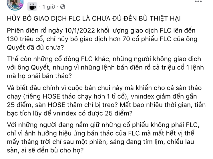 Nhà đầu tư nêu quan điểm trên một diễn đàn chứng khoán