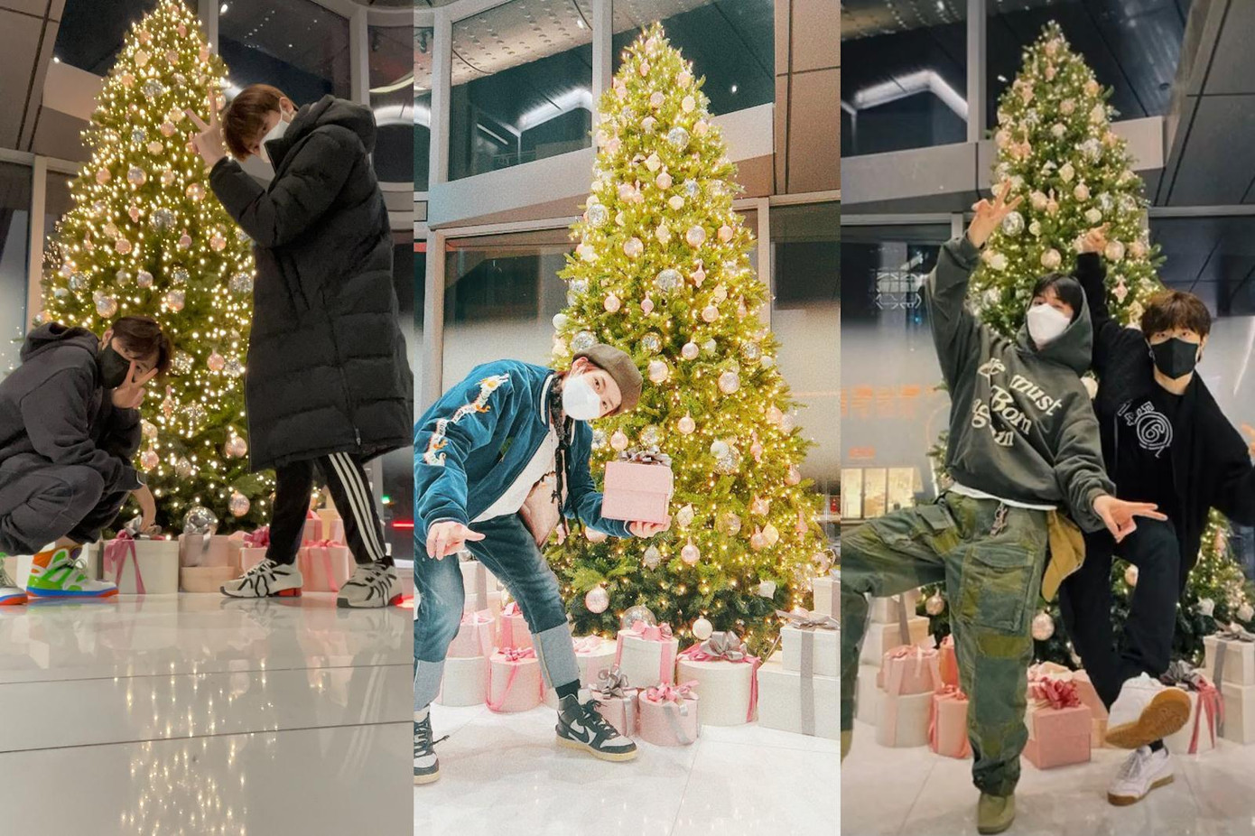 “Tân binh 1 năm tuổi” TREASURE không thể bỏ qua địa điểm check – in tại địa điểm 'hot' nhất công ty, cây thông Giáng sinh ở đại sảnh. Đặc biệt, hai thành viên Asahi và Bang Yedam còn gửi tặng fan hâm mộ một ca khúc do cả 2 cùng sản xuất.
