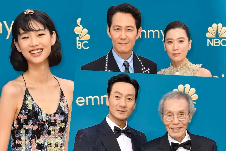 Trước đó, dàn 'sao' Squid Game Lee Jung Jae, Jung Ho Yeon, Park Hae Soo, Oh Young Soo và đạo diễn Hwang Dong Hyuk đã quy tụ tại thảm đỏ Lễ trao giải Emmy 2022. Trước đó, dàn 'sao' Squid Game Lee Jung Jae, Jung Ho Yeon, Park Hae Soo, Oh Young Soo và đạo diễn Hwang Dong Hyuk đã quy tụ tại thảm đỏ Lễ trao giải Emmy 2022.