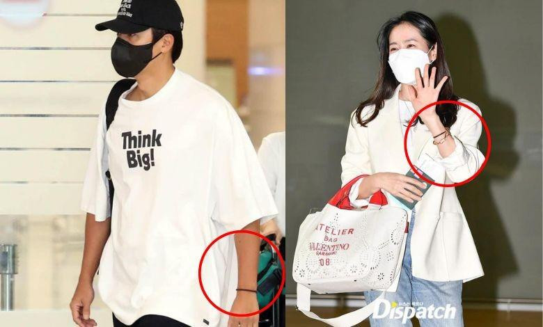 Nam diễn viên đeo vòng tay đôi với vợ Son Ye Jin. Nam diễn viên đeo vòng tay đôi với vợ Son Ye Jin.
