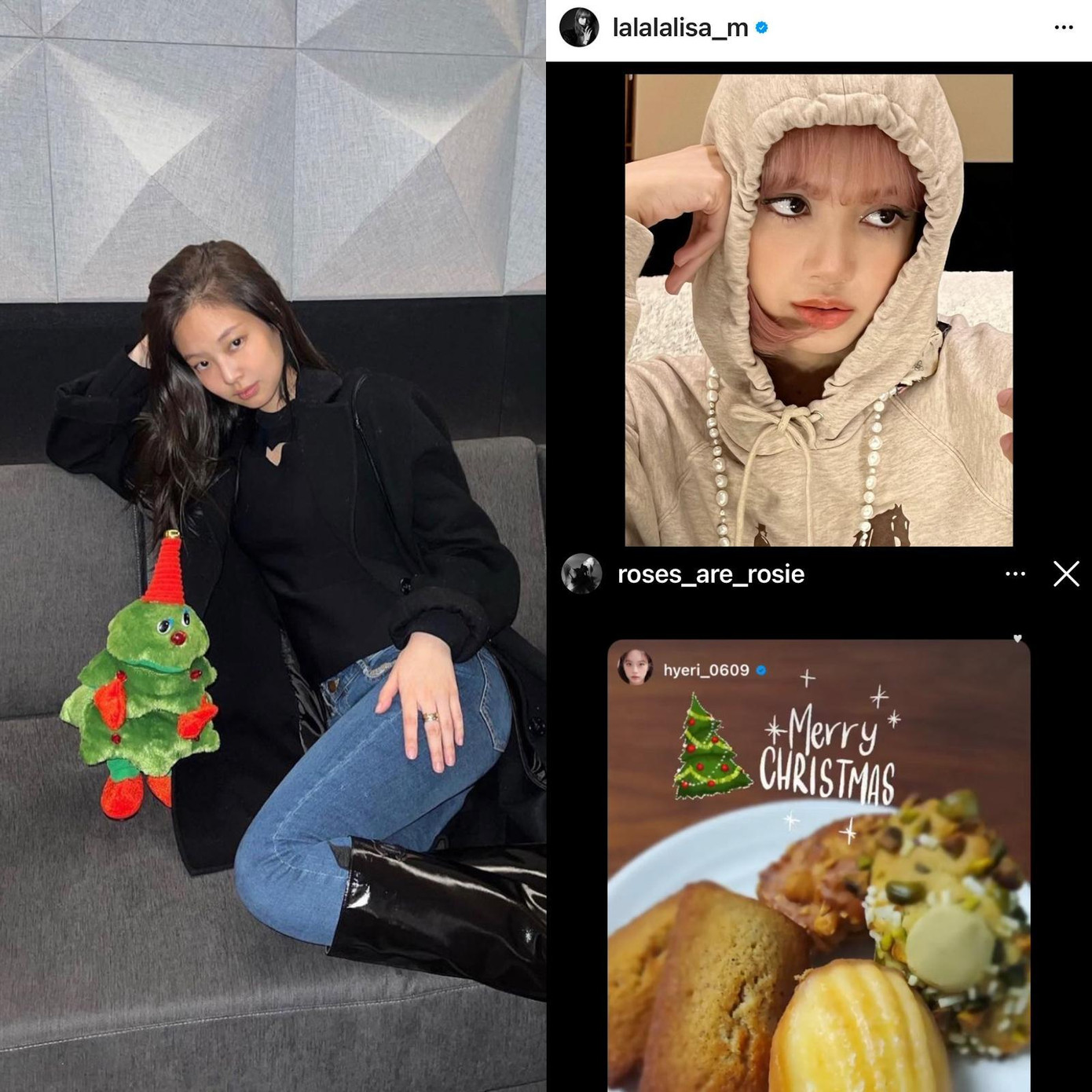 Trong khi Jennie và Lisa cùng đăng những bức ảnh 'xinh đẹp tràn màn hình' thì cô nàng Rosé lại quyết định 'ẩn mình' và khoe về bữa tiệc bánh ngọt nho nhỏ cùng người chị thân thiết Hyeri (Girl’s Day).