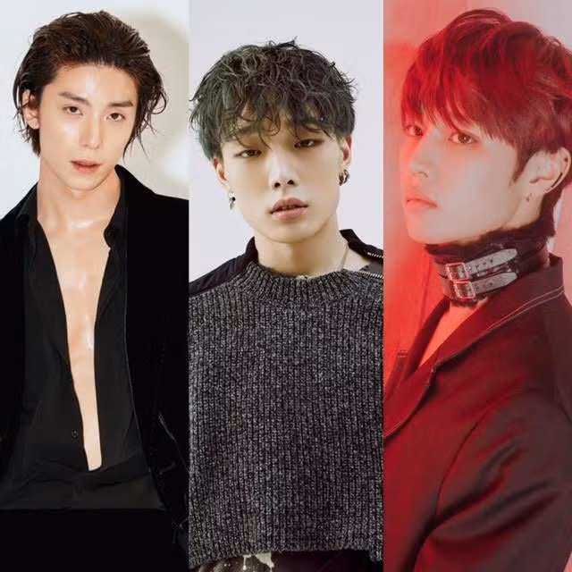Lần lượt từ trái sang: Hwiyoung (SF9), Bobby (iKON) và Sunwoo (THE BOYZ)