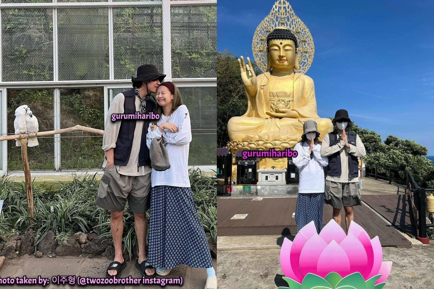 Những bức ảnh được cho là từ chuyến hẹn hò tại Jeju của V và Jennie.