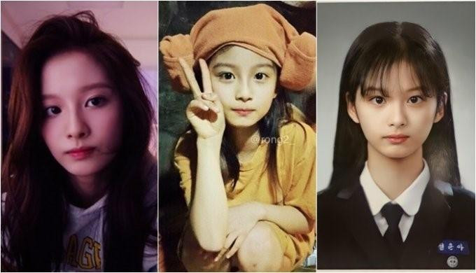 Vẻ đẹp &apos;nữ thần&apos; của Sullyoon thời thơ ấu, rồi lúc tốt nghiệp dường như không thay đổi so với bây giờ.