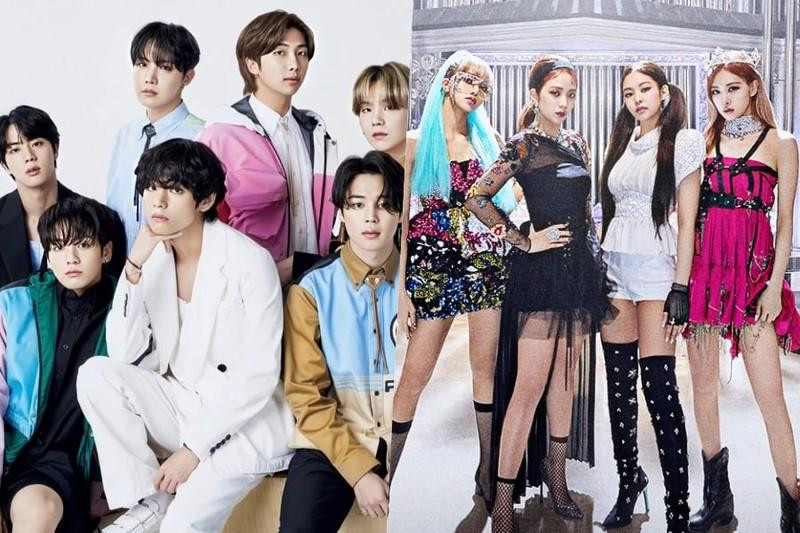Không mấy bất ngờ khi BTS thống trị tại bảng nam và BLACKPINK là nhóm nhạc dẫn đầu bảng nữ.