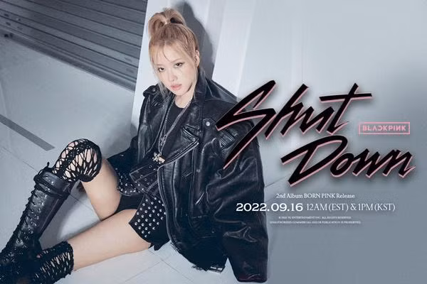 Poster teaser cá nhân Rose ca khúc chủ đề Shut Down của album BORN PINK.