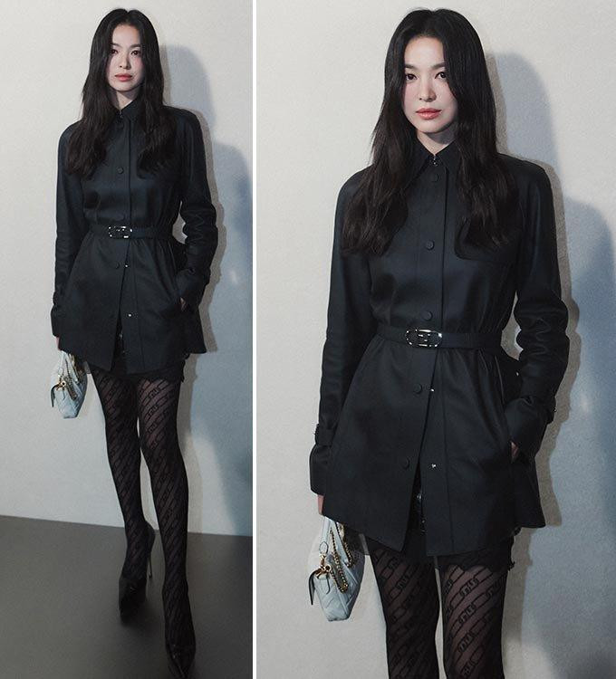 Song Hye Kyo trong buổi trình diễn thời trang kỷ niệm 25 năm thành lập thương hiệu thời trang Fendi Baguette, được tổ chức tại New York vào ngày 10/9/2022 (giờ Hàn Quốc). Song Hye Kyo trong buổi trình diễn thời trang kỷ niệm 25 năm thành lập thương hiệu thời trang Fendi Baguette, được tổ chức tại New York vào ngày 10/9/2022 (giờ Hàn Quốc).