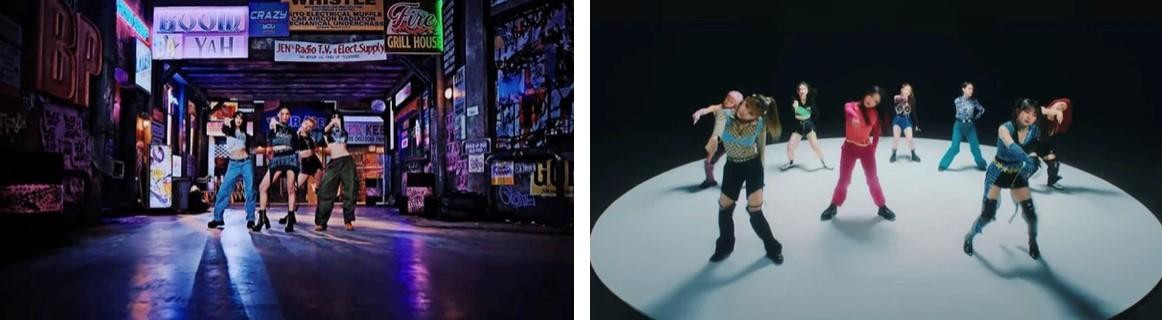 Một phần của vũ đạo cũng tương tự giữa hai ca khúc. Một phần của vũ đạo cũng tương tự giữa hai ca khúc.