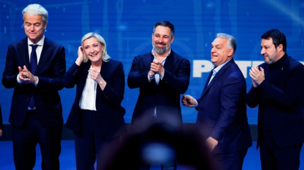 Các lãnh đạo và chính trị gia cực hữu châu Âu trong sự kiện ngày 8/2. (Ảnh: Getty) Các lãnh đạo và chính trị gia cực hữu châu Âu trong sự kiện ngày 8/2. (Ảnh: Getty)