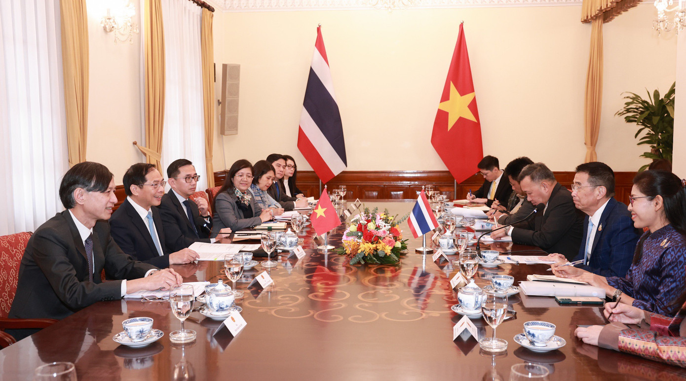 Cuộc hội đàm tại trụ sở Bộ Ngoại giao, ngày 24/2. (Ảnh: Nhật Minh)