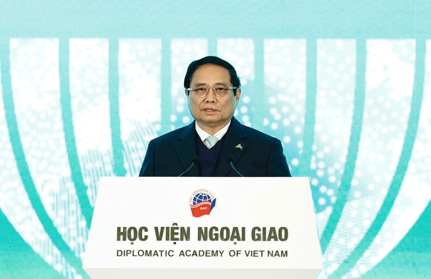 Thủ tướng Phạm Minh Chính phát biểu tại Diễn đàn Tương lai Asean ngày 25/2. (Ảnh: Như Ý)