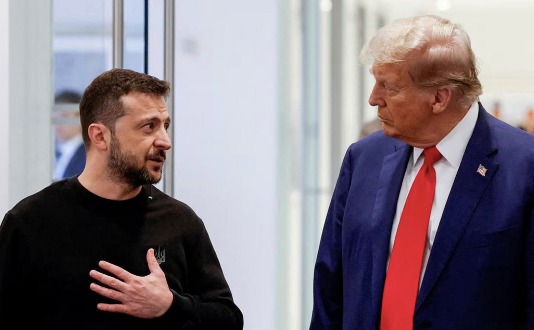 Tổng thống Ukraine Volodymir Zelensky trong cuộc gặp ông Trump ở New York, tháng 9/2024. (Ảnh: Reuters)
