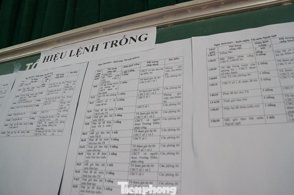 Cận cảnh an ninh trong, ngoài phòng thi THPT Quốc gia tại Hòa Bình ảnh 3