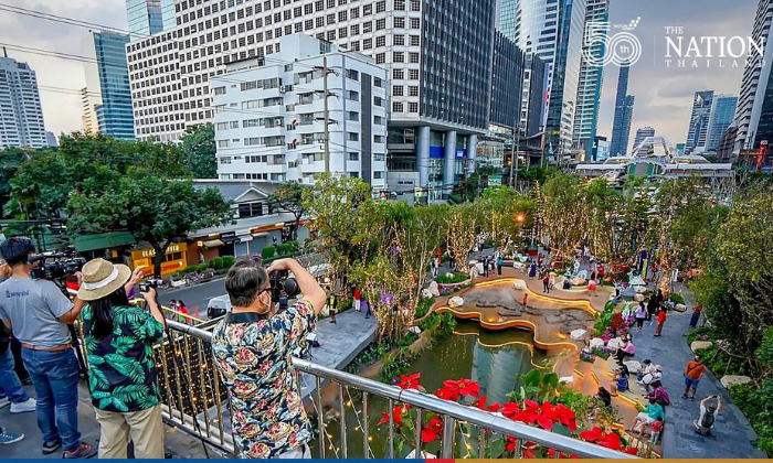 Công viên Klong Chong Nonsi với thiết kế độc đáo cùng không gian xanh bao trùm con kênh Klong ngay lập tức thu hút người dân và khách du lịch. (Ảnh: The National Thailand) Công viên Klong Chong Nonsi với thiết kế độc đáo cùng không gian xanh bao trùm con kênh Klong ngay lập tức thu hút người dân và khách du lịch. (Ảnh: The National Thailand)