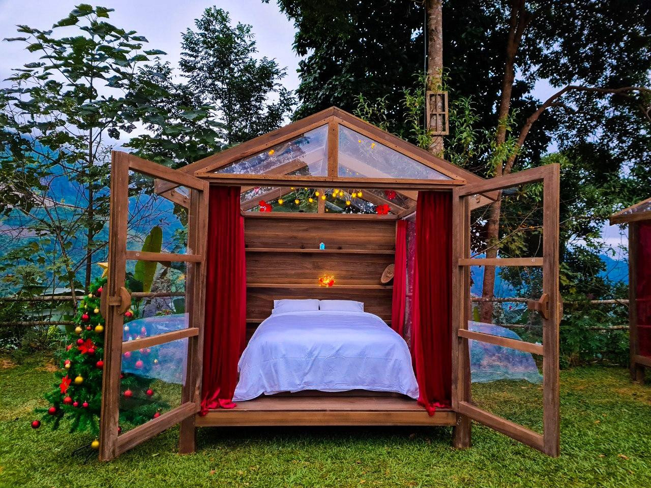 Giấc ngủ luxury với chiếc view “ăn tiền” mỗi sáng thức dậy. (Ảnh: P&apos;apiu Resort)