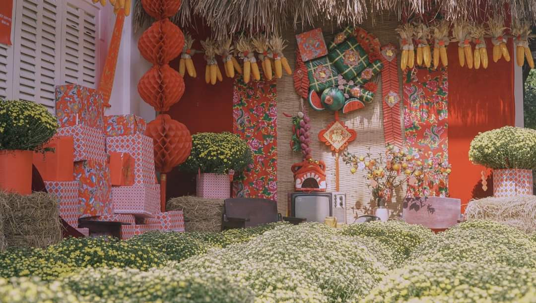 Không gian quán được trang trí theo phong cách Tết xưa. (Ảnh: Chiêu Cafe) Không gian quán được trang trí theo phong cách Tết xưa. (Ảnh: Chiêu Cafe)