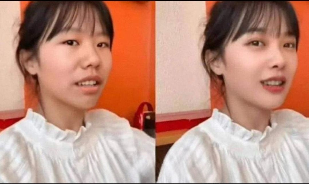 Bức ảnh mặt mộc của cô gái được cư dân mạng truyền tay nhau.