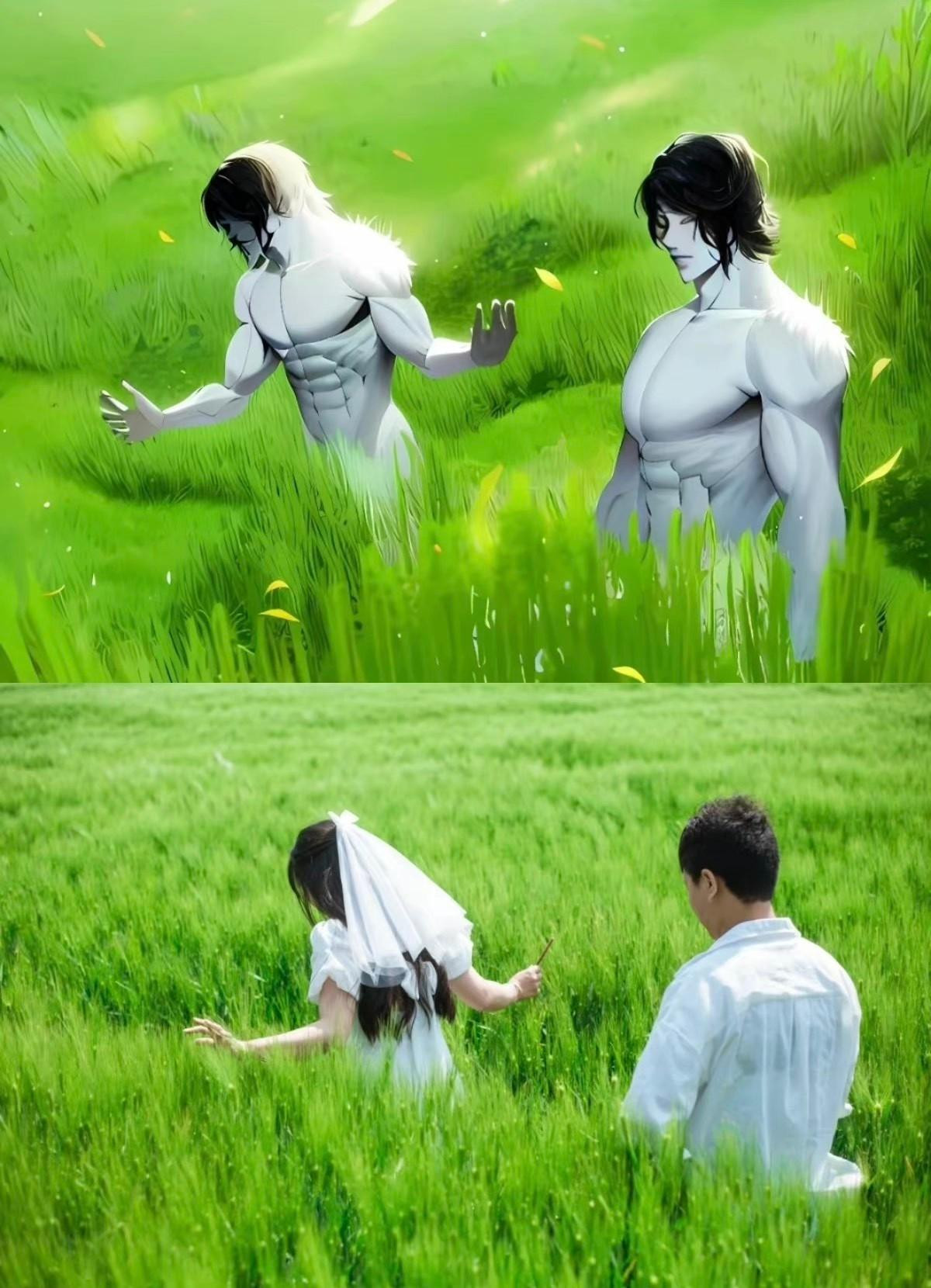 Ảnh cưới qua tay AI nó lạ lắm à nha! (Ảnh: Fanpage Weibo Việt Nam)