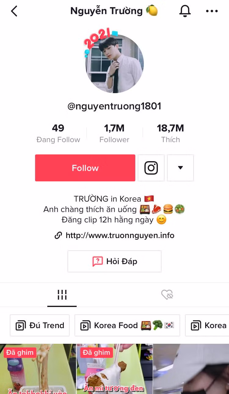 Cuộc sống du học sinh Hàn Quốc được “thu nhỏ” qua TikTok của Trường Nguyễn.
