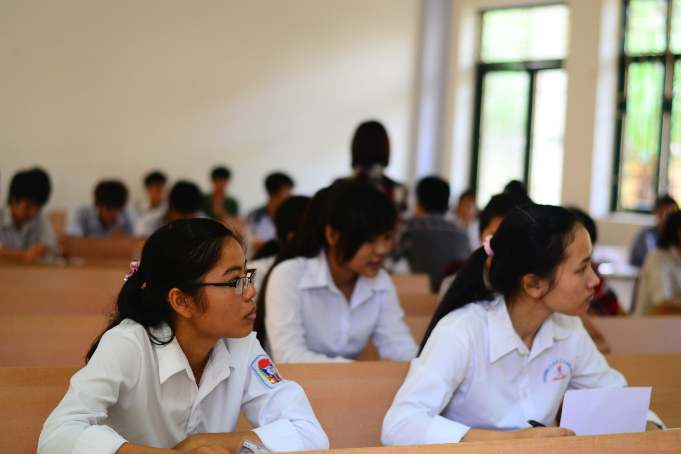 Thí sinh trong kì thi đại học đợt 1