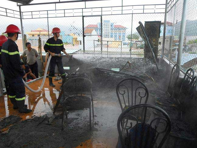 Hiện trường vụ hỏa hoạn. Hiện trường vụ hỏa hoạn