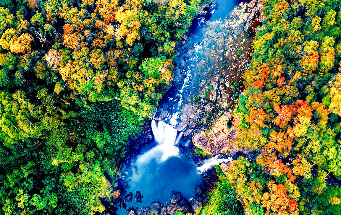 Thác K50 giữa đại ngàn Tây Nguyên. Ảnh: Tiền Lê. Thác K50 giữa đại ngàn Tây Nguyên. Ảnh: Tiền Lê.