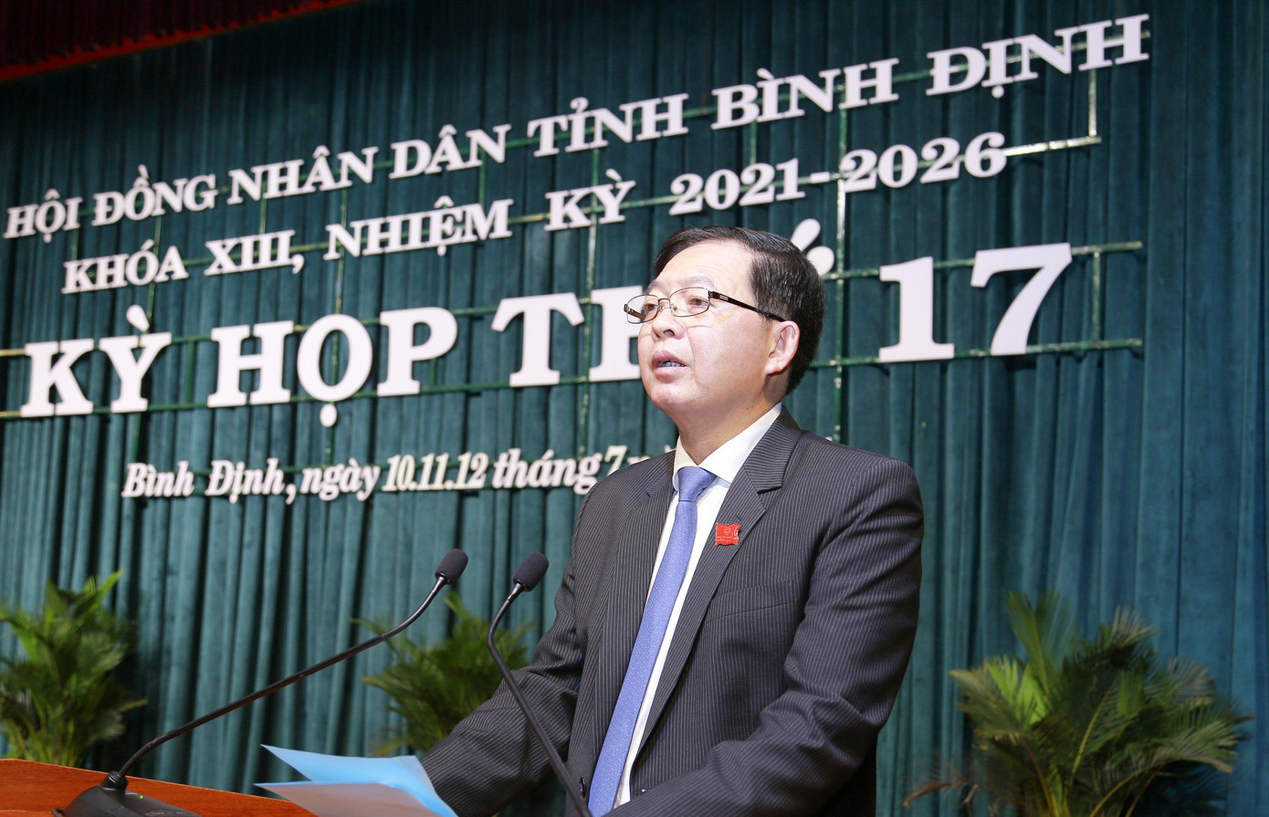 Ông Hồ Quốc Dũng, Bí thư Tỉnh ủy, Chủ tịch HĐND tỉnh Bình Định.