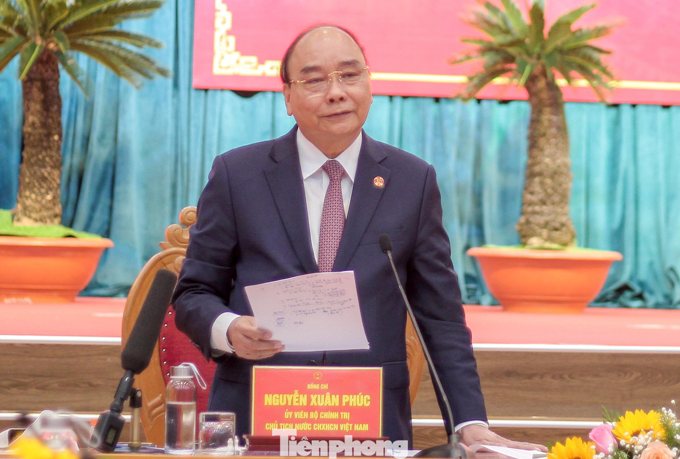 Chủ tịch nước Nguyễn Xuân Phúc phát biểu chỉ đạo. Ảnh: Trương Định Chủ tịch nước Nguyễn Xuân Phúc phát biểu chỉ đạo. Ảnh: Trương Định