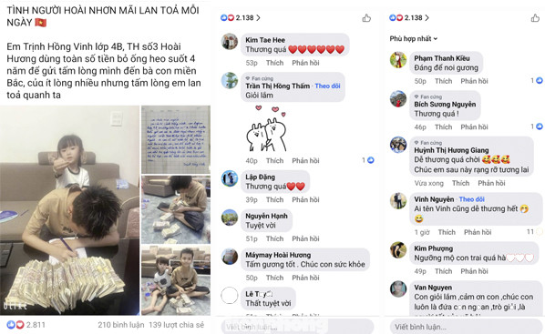 Câu chuyện được chia sẻ trên mạng xã hội Facebook nhận rất nhiều lời khen. Ảnh chụp màn hình Câu chuyện được chia sẻ trên mạng xã hội Facebook nhận rất nhiều lời khen. Ảnh chụp màn hình