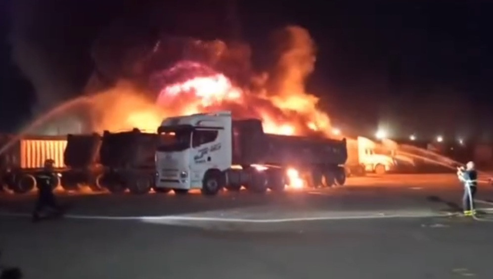 Hiện trường vụ cháy.