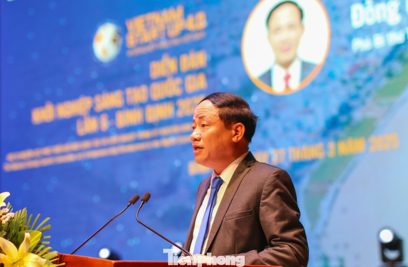 Ông Phạm Anh Tuấn - Chủ tịch UBND tỉnh Bình Định - phát biểu. Ảnh: Trương Định. Ông Phạm Anh Tuấn - Chủ tịch UBND tỉnh Bình Định - phát biểu. Ảnh: Trương Định.