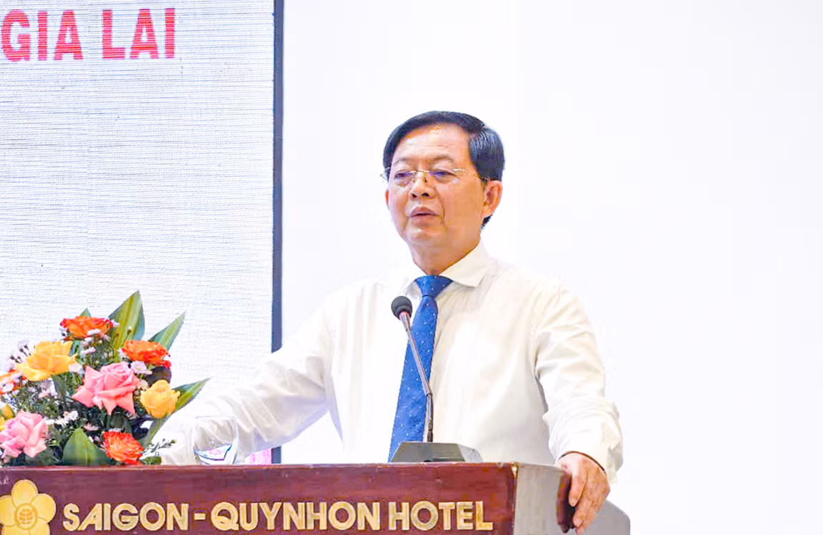 Ông Hồ Quốc Dũng - Bí thư Tỉnh ủy Gia Lai phát biểu chỉ đạo.