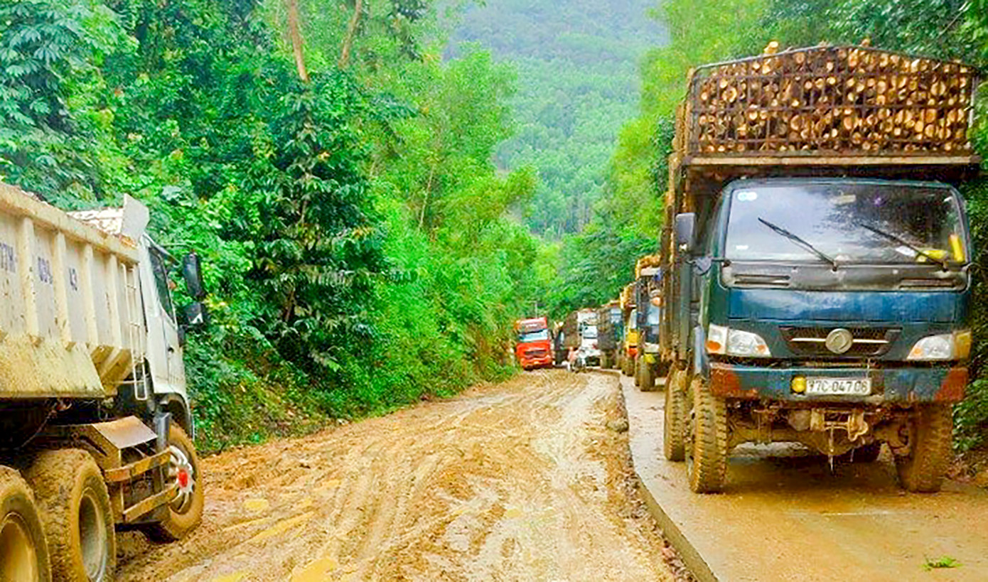 Hiện trạng tuyến đường thời điểm thi công. Ảnh: Đ.X