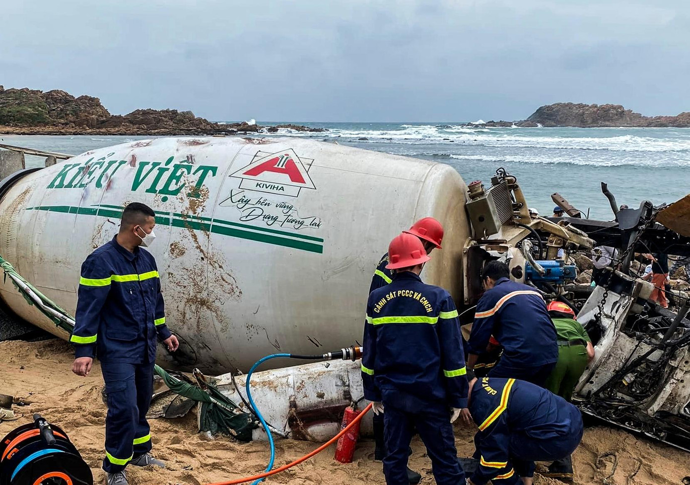 Hiện trường vụ tai nạn.