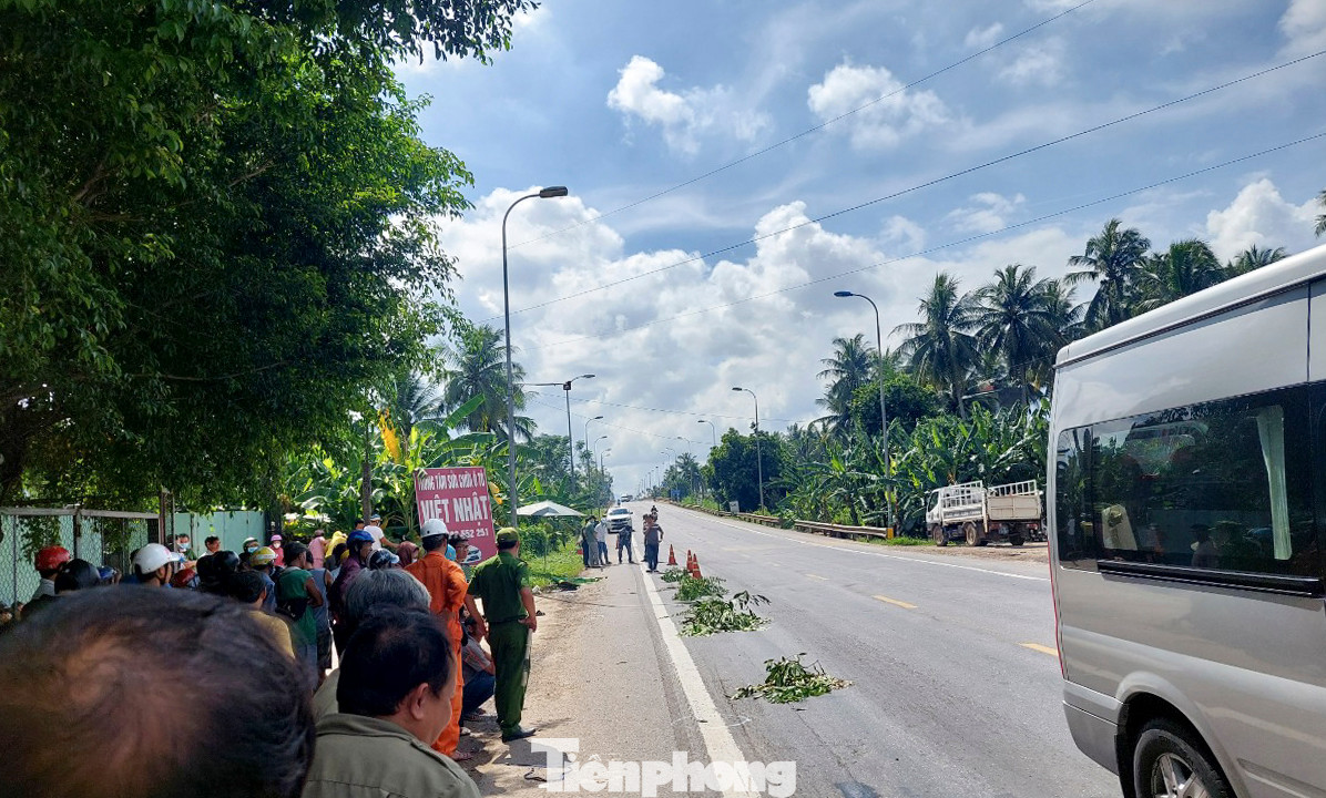 Hiện trường vụ tai nạn giao thông.