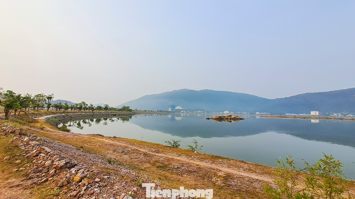 Theo người dân địa phương, hồ Phú Hòa từng rộng đến 120ha và là nơi mưu sinh của hàng trăm hộ dân TP Quy Nhơn; là nơi điều hòa nước sông Hà Thanh, góp phần giải quyết chuyện úng lũ cho vùng phía Nam thành phố. Tuy nhiên, việc triển khai dự án Khu đô thị Phú Hòa khiến lòng hồ bị san lấp, thu hẹp hiện chỉ còn lại vài chục hécta. Ảnh: Trương Định