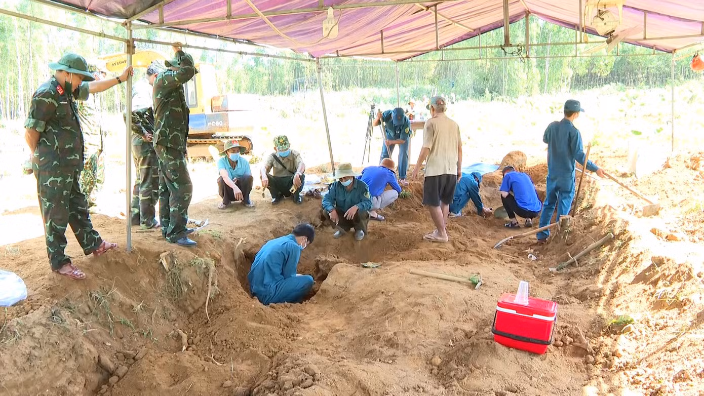 Khu vực quy tập hài cốt liệt sĩ. Ảnh: A. D