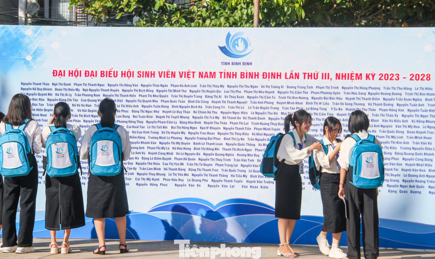 Đại hội đại biểu Hội Sinh viên Việt Nam tỉnh Bình Định lần thứ III. Ảnh: Trương Định Đại hội đại biểu Hội Sinh viên Việt Nam tỉnh Bình Định lần thứ III. Ảnh: Trương Định