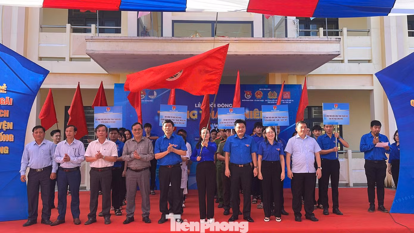 Lễ khởi động Tháng Thanh niên năm 2025 của tuổi trẻ Quảng Ngãi. Ảnh: Nguyễn Ngọc Lễ khởi động Tháng Thanh niên năm 2025 của tuổi trẻ Quảng Ngãi. Ảnh: Nguyễn Ngọc