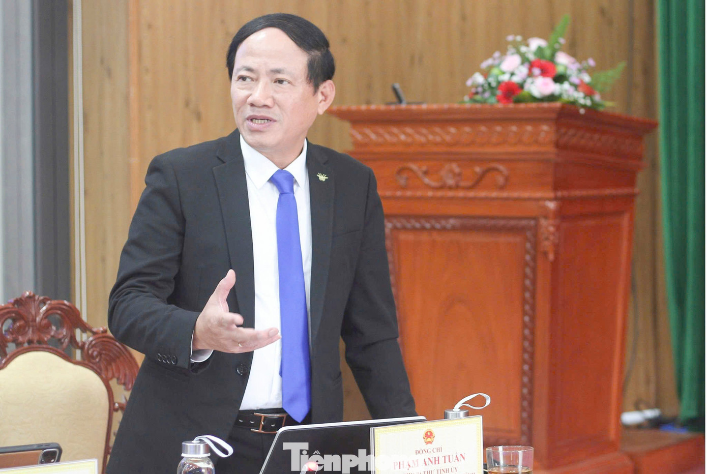 Chủ tịch UBND tỉnh Bình Định Phạm Anh Tuấn. Ảnh: Trương Định Chủ tịch UBND tỉnh Bình Định Phạm Anh Tuấn. Ảnh: Trương Định