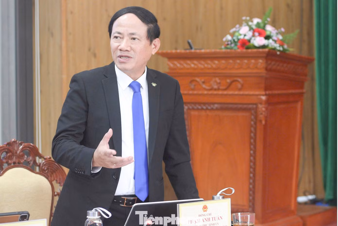 Chủ tịch UBND tỉnh Bình Định Phạm Anh Tuấn. Ảnh: Trương Định