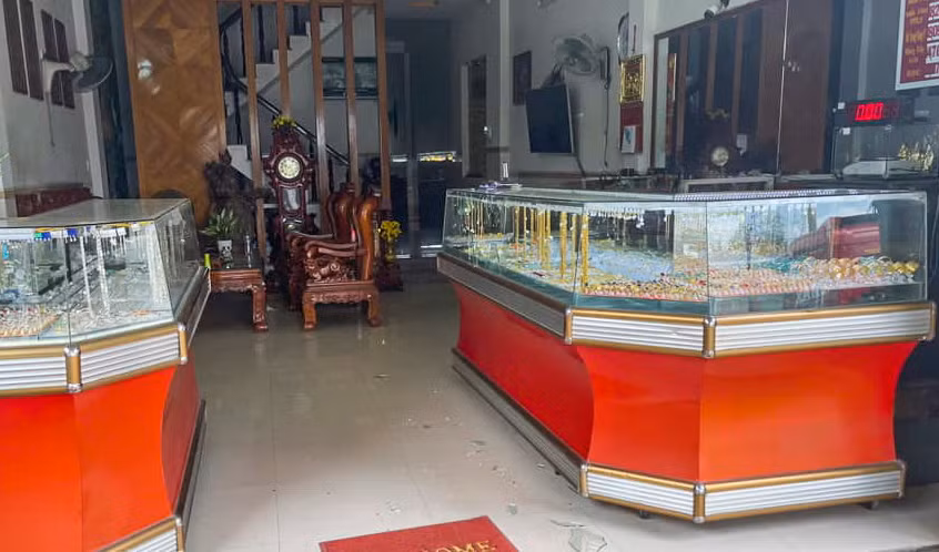 Hiện trường nơi xảy ra vụ việc. Ảnh: Công an Tuy Phước