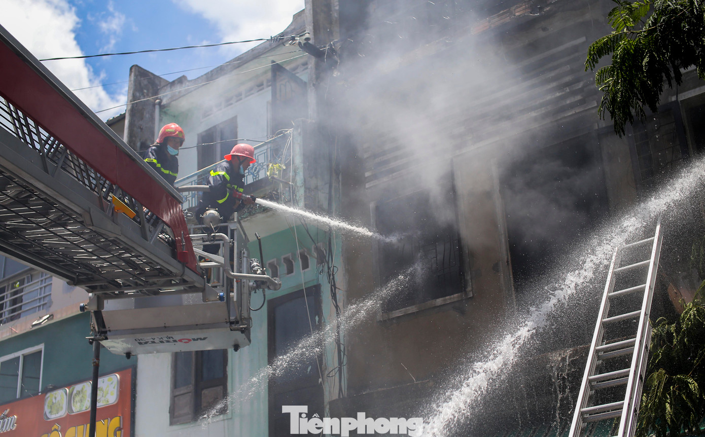 Ngôi nhà xảy ra cháy. Ảnh: Trương Định