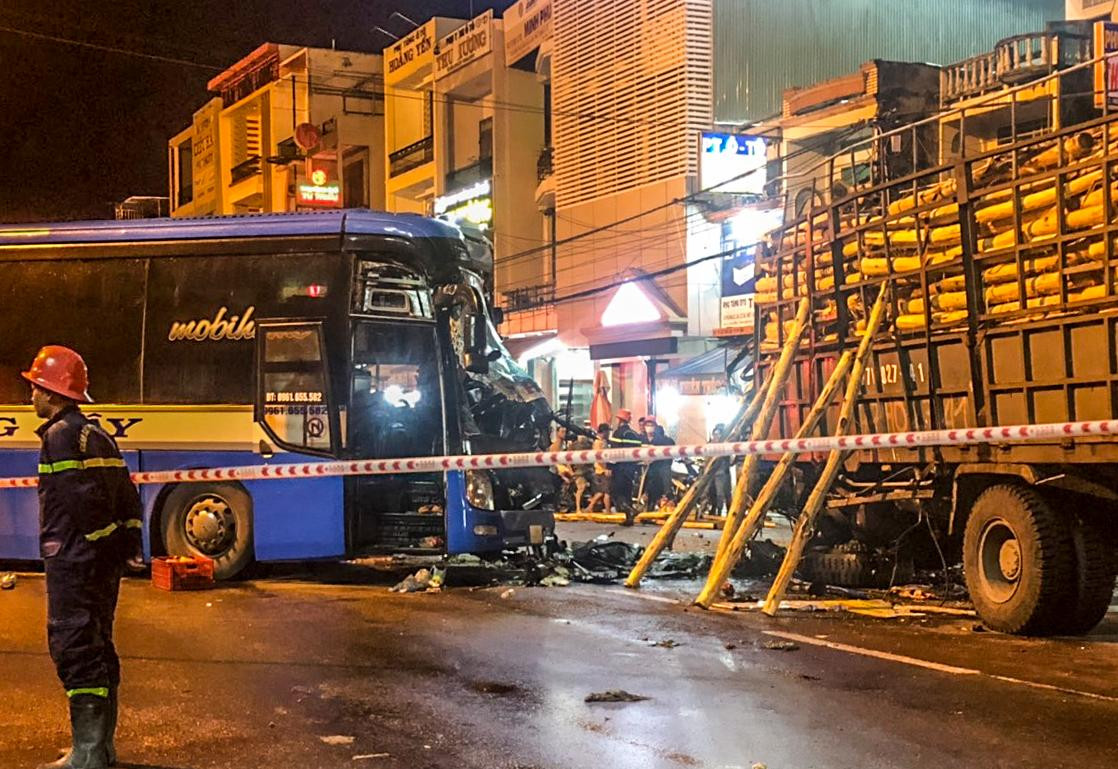 Hiện trường vụ tai nạn.