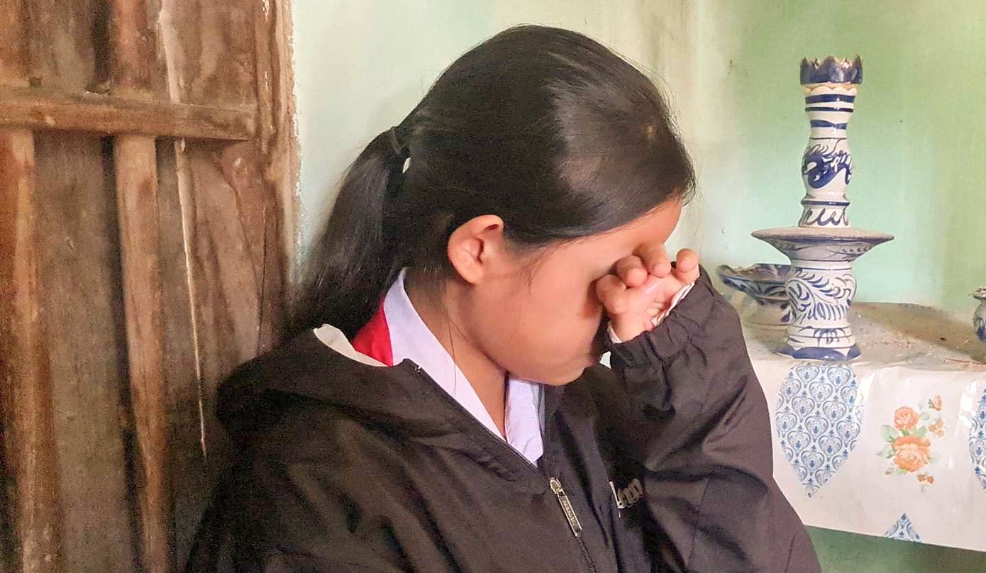 Em C. kể lại câu chuyện. (Ảnh: T.D) Em C. kể lại câu chuyện. (Ảnh: T.D)