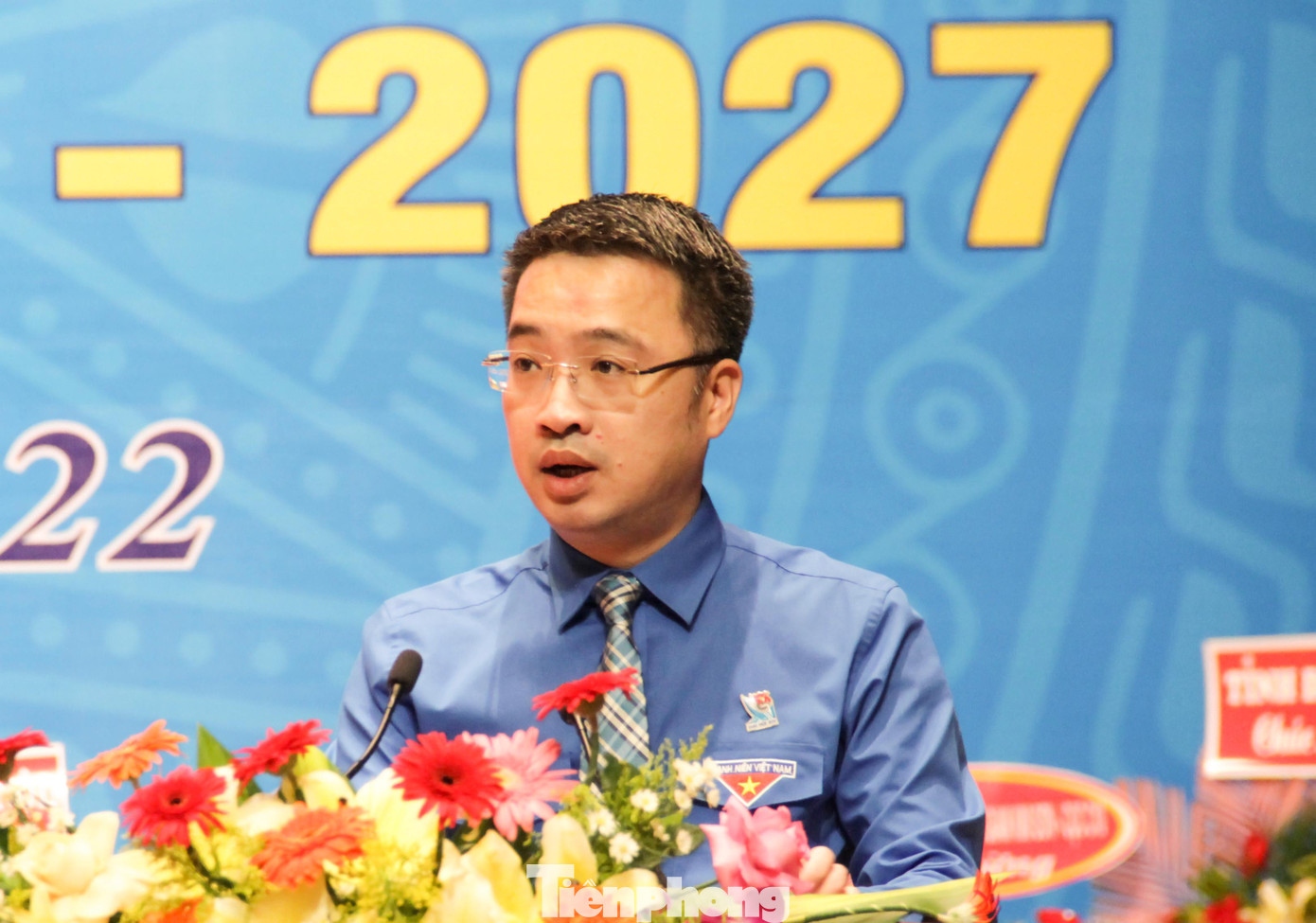 Anh Nguyễn Tường Lâm phát biểu tại Đại hội. Ảnh: Trương Định Anh Nguyễn Tường Lâm phát biểu tại Đại hội. Ảnh: Trương Định